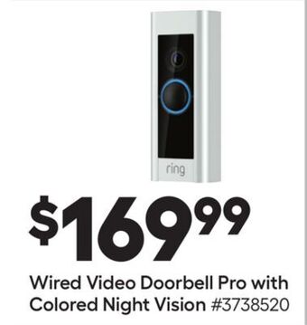 Lowe's Wired video doorbell pro with colored night vision offer