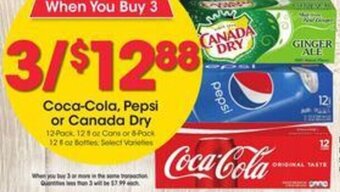Kroger Coca-Cola, Pepsi or Canada Dry offer