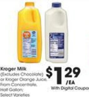 Kroger Kroger Milk offer