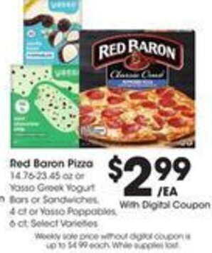 Kroger Red Baron Pizza offer