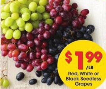 Kroger Red, White or Black Seedless Grapes offer