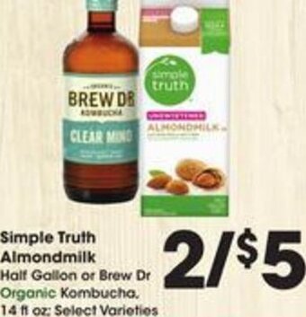 Kroger Simple Truth Almondmilk offer