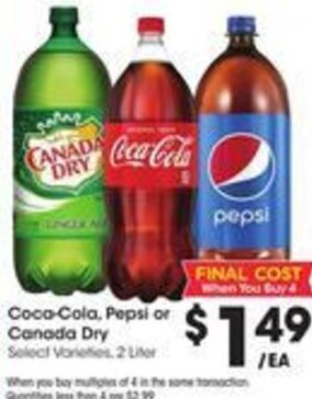 Kroger Coca-Cola, Pepsi or Canada Dry offer