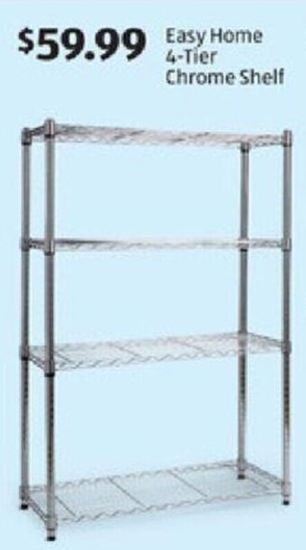 Aldi Easy Home 4-Tier Chrome Shelf offer