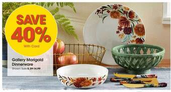 Fred Meyer Gallery marigold dinnerware offer