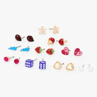 Claire's Mushroom dream stud earrings (9 pack) offer