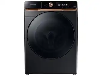 Samsung 4.6 cu. ft. large capacity ai smart dial front load washer with auto dispense and super speed wash in brushed black offer