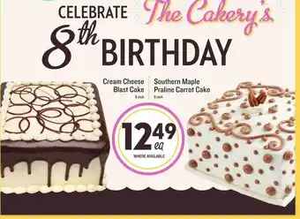 Lowes Foods Cream cheese blast cake, southern maple praline carrot cake offer
