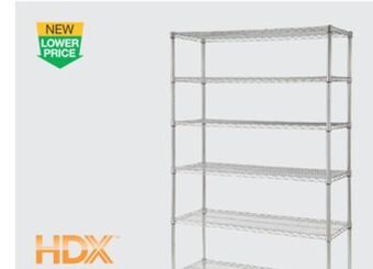 The Home Depot Hdx 6-tier wire storage shelf offer