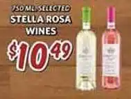 Breaux Mart Stella rosa wines offer