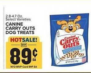 Food Lion Canine carry outs dog treats offer