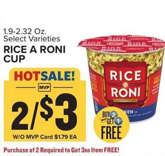 Food Lion Rice a roni cup offer