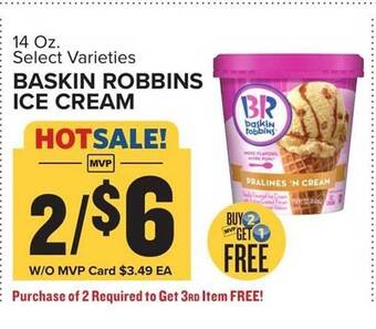 Food Lion Baskin robbins ice cream offer