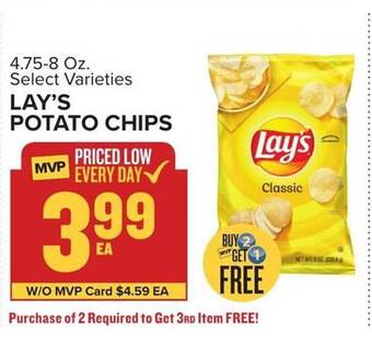 Food Lion Lay's potato chips offer