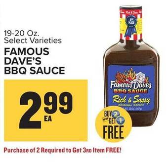 Food Lion Famous dave's bbq sauce offer