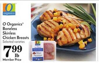 Pavilions O organics boneless skinless chicken breasts offer
