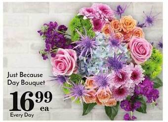 Pavilions Just because day bouquet offer