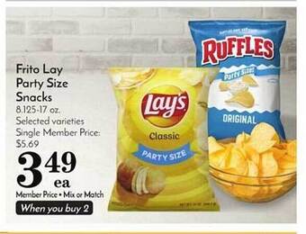 Pavilions Frito lay party size snacks offer