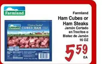 Farmland ham cubes or ham steaks