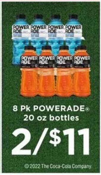 Winn Dixie 8 pk powerade 20 oz bottles offer