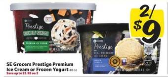 Winn Dixie Se grocers prestige premium ice cream or frozen yogurt offer