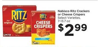 Food 4 Less Nabisco ritz crackers or cheese crispers offer