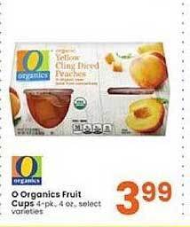 Albertsons O organics fruit cups offer