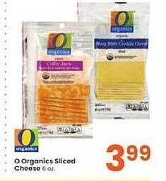 Albertsons O organics sliced cheese offer