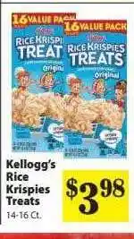 Food Giant Kellogg's rice krispies treats offer