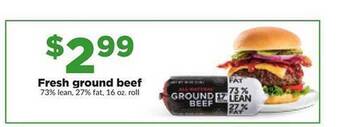 Hy-Vee Fresh ground beef offer