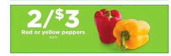 Hy-Vee Red or yellow peppers offer