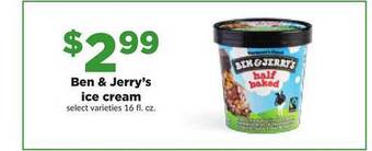 Hy-Vee Ben & jerry's ice cream offer