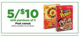 Hy-Vee Post cereal offer
