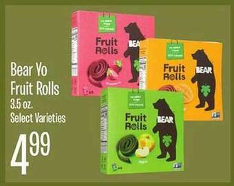 Jewel-Osco Bear yo fruit rolls offer