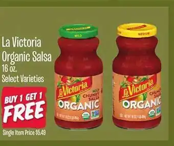 Jewel-Osco La victoria organic salsa offer