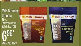 Jewel-Osco Milk & honey granola offer