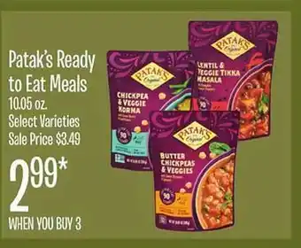 Jewel-Osco Patak's ready to eat meals offer