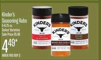 Jewel-Osco Kinder's seasoning rubs offer