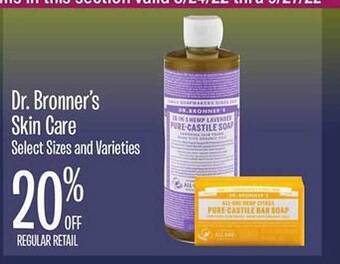 Jewel-Osco Dr. bronner's skin care offer