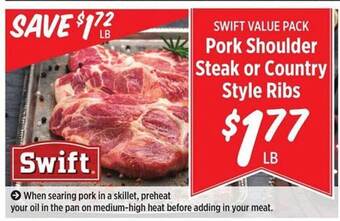 Rouses Pork shoulder steak or country style ribs offer