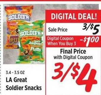 Rouses La great soldier snacks offer