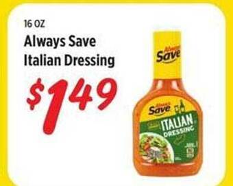Rouses Always save italian dressing offer