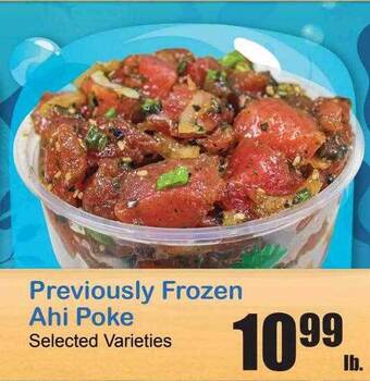 Times Supermarkets Previously frozen ahi poke offer