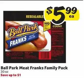 Winn Dixie Ball park meat franks family pack offer