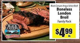 Food Giant Black canyon angus select beef boneless london broil offer