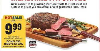 Food Lion Boneless ribeye steak offer