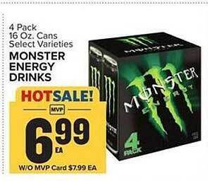 Food Lion Monster energy drinks offer