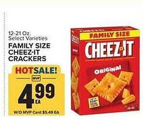 Food Lion Family size cheez-it crackers offer