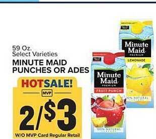 Food Lion Minute maid punches or ades offer