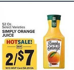 Food Lion Simply orange juice offer
